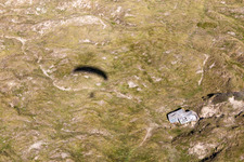 Luftbild von Bunker in den Dünen in Fanø im Bundesland Syddanmark, Dänemark