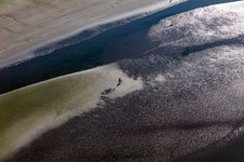Sandstrand- Landschaft entlang des Küsten- Verlaufes der Nordsee in Fanö in Region Syddanmark in Fanø, Dänemark