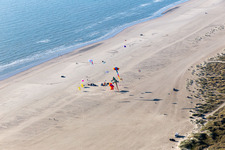 Drachen am Weststrand in Fanø im Bundesland Syddanmark, Dänemark