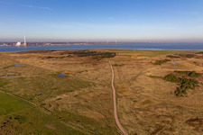 Nationalpark Wattenmeer in Fanø im Bundesland Syddanmark, Dänemark aus der Luft betrachtet