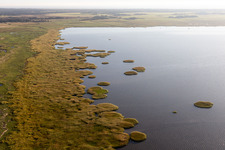 Nationalpark Wattenmeer in Fanø im Bundesland Syddanmark, Dänemark von oben