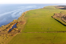 Nationalpark Wattenmeer in Fanø im Bundesland Syddanmark, Dänemark vom Flugzeug aus