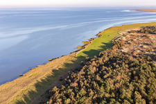 Nationalpark Wattenmeer in Fanø im Bundesland Syddanmark, Dänemark von der Drohne aus gesehen
