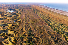 Schrägluftbild von Nationalpark Wattenmeer in Fanø im Bundesland Syddanmark, Dänemark