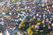 Luftbild von Rathaus in Korntal-Münchingen im Bundesland Baden-Württemberg, Deutschland