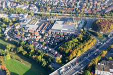 Industriegebiet Schwarzwaldstraße im Ortsteil Hausen in Ditzingen im Bundesland Baden-Württemberg, Deutschland
