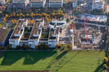Baustelle zum Neubau des Unternehmens- Verwaltungsgebäude der Siemens AG an der Weissacher Straße in Weilimdorf in Stuttgart im Bundesland Baden-Württemberg, Deutschland