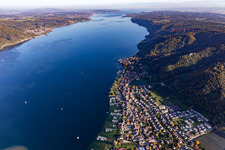 Luftbild von Marina - Hafenbereich am Ufer des Bodensee in Bodman in Bodman-Ludwigshafen im Bundesland Baden-Württemberg, Deutschland