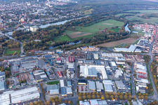 Luftbild von Gewerbegebiet Sennfeld West im Bundesland Bayern, Deutschland