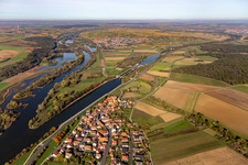 Schleuse Gerlachshausen des Wasserstraßen- und Schifffahrtsamt Schweinfurt am Mainkanal in Gerlachshausen in Schwarzach am Main im Bundesland Bayern, Deutschland