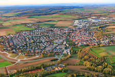 Ortsansicht von Süden in Estenfeld im Bundesland Bayern, Deutschland