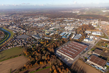 Industriegebiet Industriestraße Duvenbeck Logistics Europe im Ortsteil Niederbühl in Rastatt im Bundesland Baden-Württemberg, Deutschland
