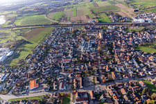 Sinzheim von Osten im Bundesland Baden-Württemberg, Deutschland