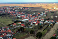 Seebach im Bundesland Bas-Rhin, Frankreich von oben