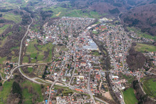 Stadtgebiet mit Außenbezirken und Innenstadtbereich in Wehr im Ortsteil Enkendorf im Bundesland Baden-Württemberg, Deutschland