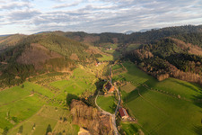 Luftaufnahme von Ortsteil Schwaibach in Gengenbach im Bundesland Baden-Württemberg, Deutschland