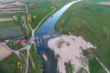 Luftbild von Raststätte Am großen Deich im Ortsteil Elgersweier in Offenburg im Bundesland Baden-Württemberg, Deutschland