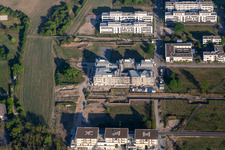 Baustelle des LTC - Linder Technologie Campus in der Wilhelm-Schickard-Straße im Technologiepark Karlsruhe im Ortsteil Rintheim im Bundesland Baden-Württemberg, Deutschland aus der Vogelperspektive