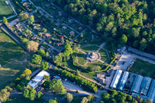 Teehaus im Schloßpark im Ortsteil Innenstadt-Ost in Karlsruhe im Bundesland Baden-Württemberg, Deutschland