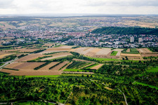 Schrägluftbild von Herrenberg von Südosten im Bundesland Baden-Württemberg, Deutschland