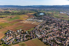 Luftaufnahme von Heddesheim im Bundesland Baden-Württemberg, Deutschland