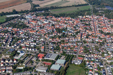 Luftbild von Philippsburg im Bundesland Baden-Württemberg, Deutschland