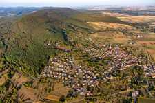 Luftbild von Dorfansicht in Gœrsdorf im Bundesland Bas-Rhin, Frankreich