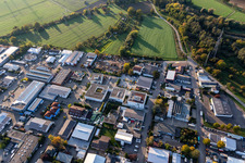 Stiftung Kirchliches Rechenzentrum Südwestdeutschland im Ortsteil Eggenstein in Eggenstein-Leopoldshafen im Bundesland Baden-Württemberg, Deutschland aus der Luft