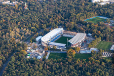 Baustelle zum Neubau des Wildparkstadions des KSC im Ortsteil Innenstadt-Ost in Karlsruhe im Bundesland Baden-Württemberg, Deutschland