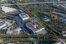 IKEA Karlsruhe und Mann Mobilia im Ortsteil Oststadt im Bundesland Baden-Württemberg, Deutschland