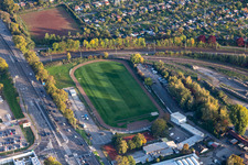 Sportplatz ESG Frankonia eV im Ortsteil Oststadt in Karlsruhe im Bundesland Baden-Württemberg, Deutschland