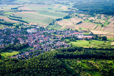 Luftbild von Stupferich von Süden in Karlsruhe im Bundesland Baden-Württemberg, Deutschland