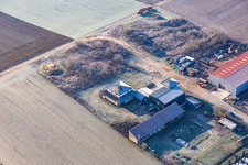 Luftaufnahme von Niederlauterbach im Bundesland Bas-Rhin, Frankreich