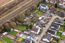 Drohnenaufname von Im Rosengarten in Winden im Bundesland Rheinland-Pfalz, Deutschland