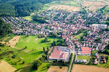 Dorfansicht im Ortsteil Stupferich in Karlsruhe im Bundesland Baden-Württemberg, Deutschland
