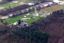 Otterbachniederung bei Hochwasser bei der Hardtmühle in Minfeld im Bundesland Rheinland-Pfalz, Deutschland