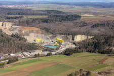 Luftbild von Steinbruch, Georg Mast Schotterwerk, Erddeponie im Ortsteil Sulz am Eck in Wildberg im Bundesland Baden-Württemberg, Deutschland