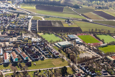 Sportpark Stegwiesen mit Rankbachstadion und Rankbachhalle in Renningen im Bundesland Baden-Württemberg, Deutschland