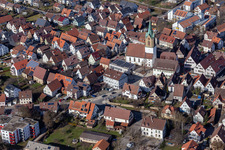 Renningen im Bundesland Baden-Württemberg, Deutschland aus der Vogelperspektive