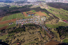 Luftbild von Ortsteil Lehenweiler in Aidlingen im Bundesland Baden-Württemberg, Deutschland