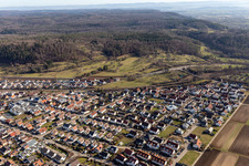 Schrägluftbild von Nufringen im Bundesland Baden-Württemberg, Deutschland