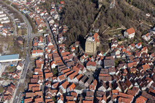 Luftbild von Marktplatz in Herrenberg im Bundesland Baden-Württemberg, Deutschland