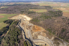 Steinbruch, Georg Mast Schotterwerk, Erddeponie im Ortsteil Sulz am Eck in Wildberg im Bundesland Baden-Württemberg, Deutschland von oben gesehen