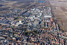 Industrie- und Gewerbegebiet Industriestraße / Im Horst in Maxdorf im Bundesland Rheinland-Pfalz, Deutschland