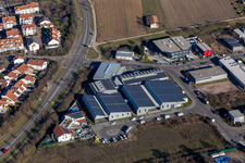 Gebäude des Einkaufszentrum der Adolf Würth GmbH in Maudach in Ludwigshafen am Rhein im Bundesland Rheinland-Pfalz, Deutschland