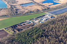 Luftbild von Rimu Kompost und Photovoltaik-Feld im Ortsteil Oberhausen in Oberhausen-Rheinhausen im Bundesland Baden-Württemberg, Deutschland