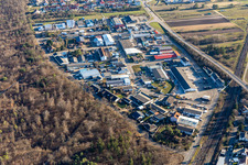 Gewerbegebiet in Waghäusel im Bundesland Baden-Württemberg, Deutschland