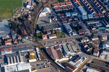 Gewerbegebiet und Firmenansiedlung des ehemaligen Promarkt-Gelände Am Rabensteinerweg in Speyer im Bundesland Rheinland-Pfalz, Deutschland