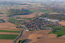 Luftaufnahme von Ortsteil Linx in Rheinau im Bundesland Baden-Württemberg, Deutschland