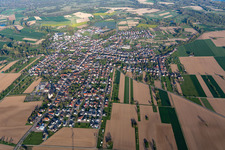 Luftbild von Ortsansicht Ortsmitte in Kappel im Ortsteil von Kappel Grafenhausen im Ortsteil Kappel am Rhein in Kappel-Grafenhausen im Bundesland Baden-Württemberg, Deutschland